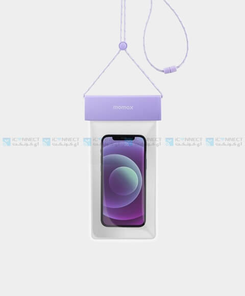 Momax Portable Hanging Phone Waterproof Pouch Bag - Purple